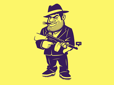 Gangster brooklyn designer character design graphics illustration sticker design t shirt design vector vector design