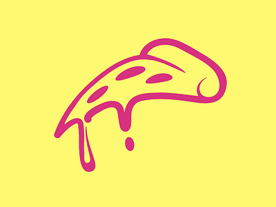 Pizza! brooklyn designer design graphics illustration pink pizza sticker design t shirt design