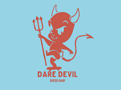 Dare Devil Speed Shop brooklyn designer character design graphics illustration skateboarding sticker design vector vector design