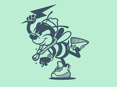 Bee Mascot bee character design graphics illustration nikes t shirt design vector vector design