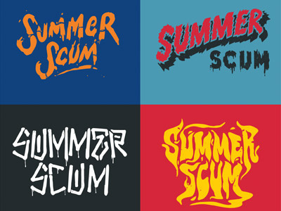 Summer Scum logos graphics logo tee design type