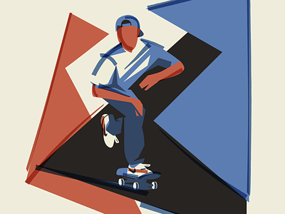 The Push! character design graphics illustration skateboarding t shirt design vector design