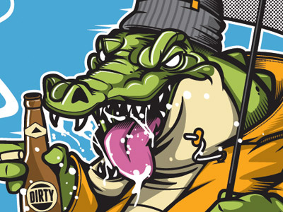 Sk8 Gator graphics illustration tee design