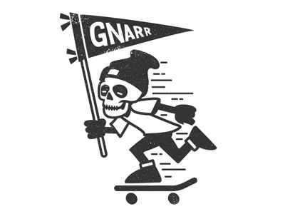 Gnarr graphics illustration tee design