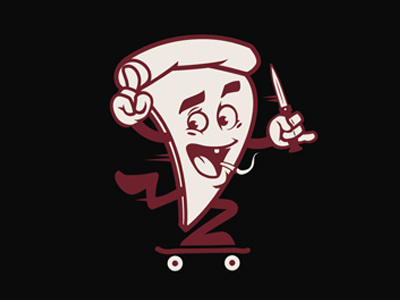 Pizza sk8 mascot