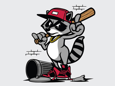 Racoon Mascot graphics illustration vector design