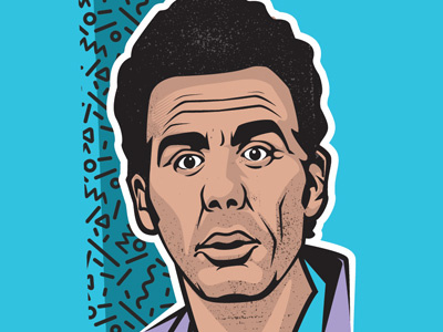 Seinfeld Kramer graphics illustration t shirt design vector design