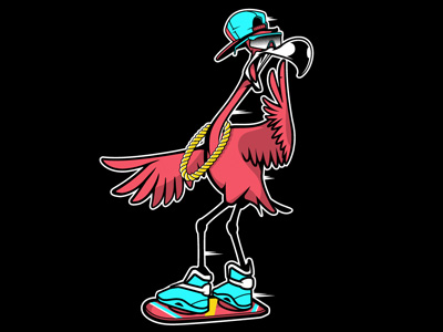 Back to the Future Flamingo by Dermot Reddan on Dribbble