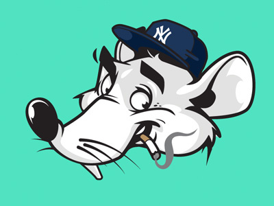 NYC Rat WIP graphics pin design t shirt design vector illustration
