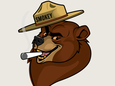 Smokey Wip animals bear graphics illustration t shirt design vector vector design