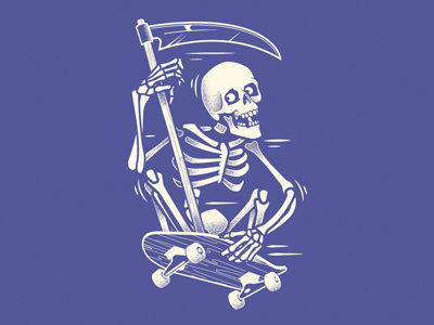 Skateboarding Skeleton