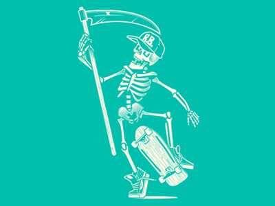 No Comply Skeleton graphics illustration skateboarding skeleton skulls vector design