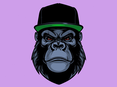 Gorilla animals gorilla graphics illustration vector design