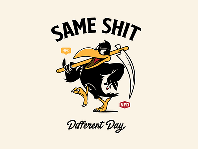 Same Shit birds graphics illustration t shirt design vector design