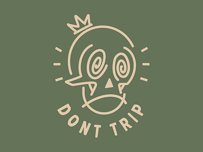 Dont Trip simple skull skull sticker t shirt design vector vector design