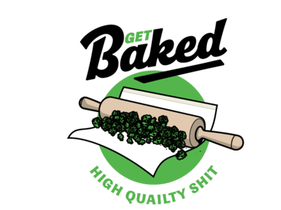 Get Baked! 420 baking brooklyn designer illustration type vector design weed