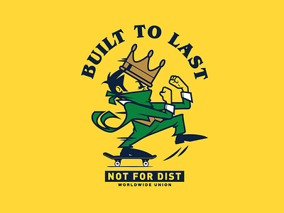 Built to last brooklyn based graphics skateboarding sticker design t shirt design vector design