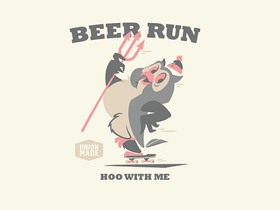 Beer Run! brooklyn design old dirty dermot owl skateboard wise owl