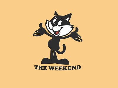 The Weekend cats character design graphics illustration tee design vector design