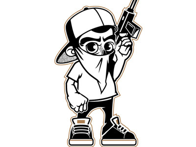 Timmy Guns character design graphics illustration tee design