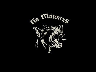 No Manners animals character design dog graphics illustration t shirt design tee design vector vector design