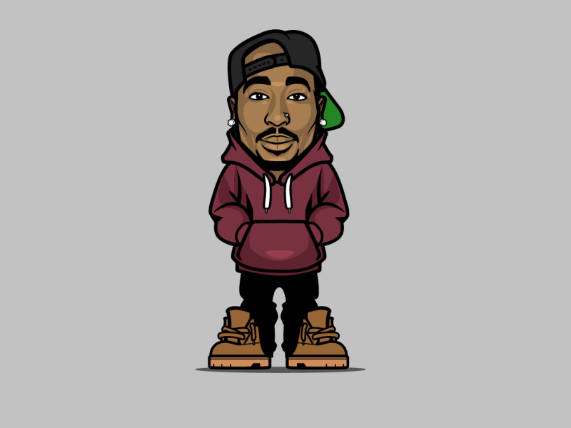 2Pac by Dermot Reddan on Dribbble