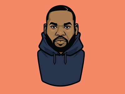 Raekwon character design graphics illustration sticker design t shirt design vector vector design wip