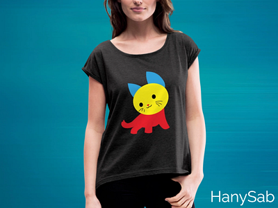 Funny Cartoon Cat cat cool t shirt design funny graphic design illustration t shirt