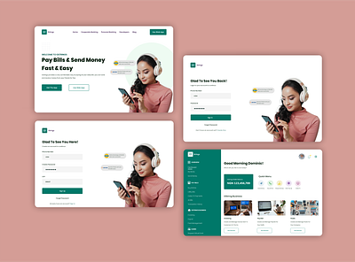 Online Banking Web App branding design ui