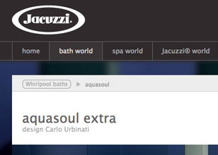 Jacuzzi.eu toolbar jacuzzi toolbar web design