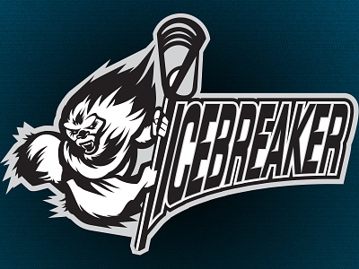 Icebreaker Logo Update branding lacrosse lax logo sasquatch snowman sports yeti