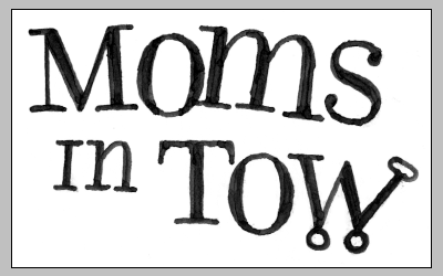 Moms in Tow sketch logo sketch