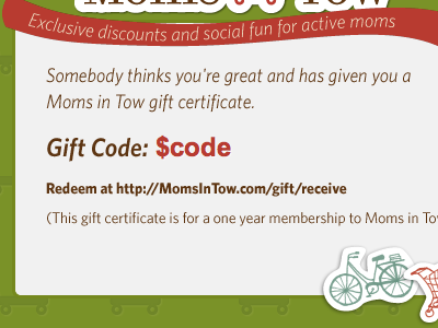 Gift Certificate Print View gift print