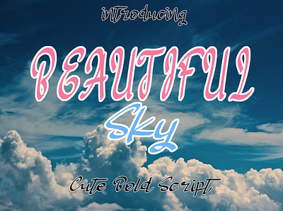 Beautiful Sky andwritten art beautiful branding cute font graphic design latters logo motion graphics script signature ui women