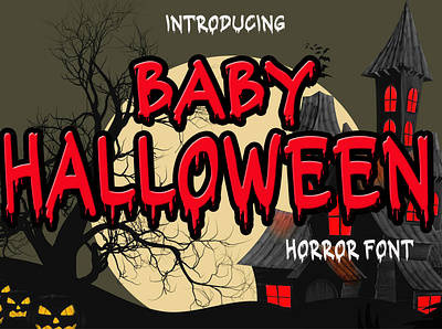 Baby Halloween branding design font graphic design halloween handwritten horror illustration logo scary script vector