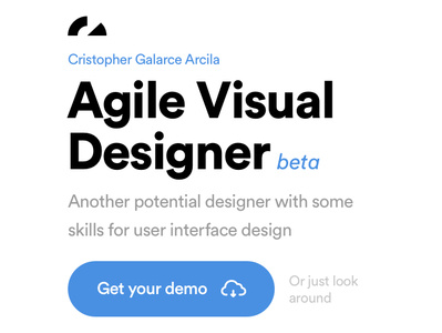 Agile Visual Designer agile app cover demo designer landing product startup ui ux visual