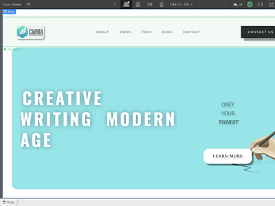 Creating a prototype cover design typography webdesign
