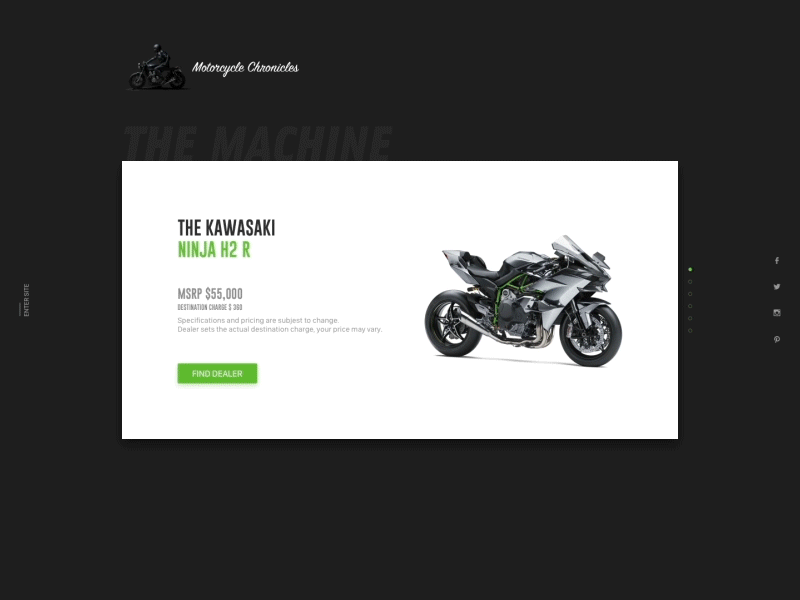 Kawasaki H2R Website (Concept) by Rajat Sudan