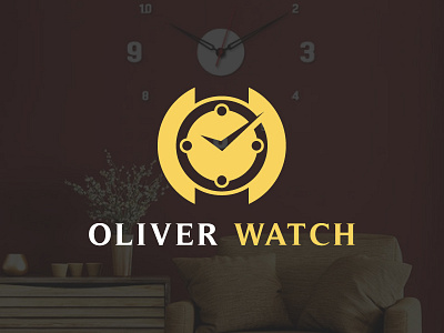 oliver watch 2d 3d design icon lettering logo logoidea logomark logotype minimal monogram