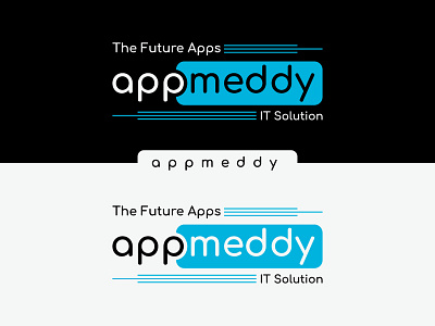 app meddy IT solution 2d creative design flat icon itsolutionlogo lettering logo minimal modern