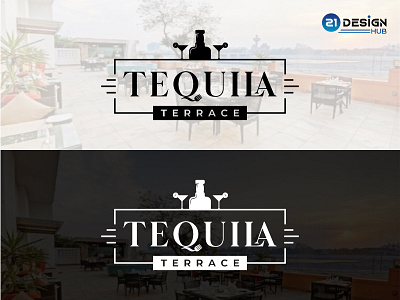 tequila terrace 2d branding creative design icon illustration lettering logo minimal modern typography