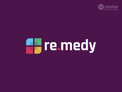remedy logo 2d branding design icon illustration lettering logo minimal modern ui