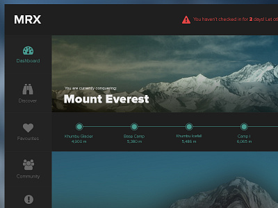 Mountaineering App Concept - MRX design interface ios ipad mountaineering ui