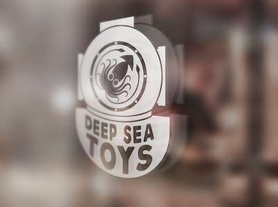 Deep Sea Toys Window Mockup branding design icon logo vector