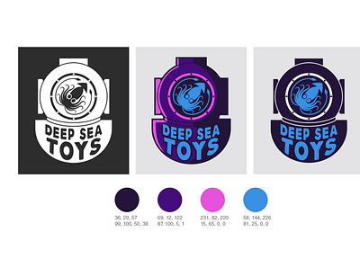 Deep Sea Toys Logo branding design icon illustration logo typography vector