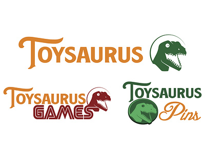 Toysaurus Divisions and Alternate Logos branding design icon logo typography vector