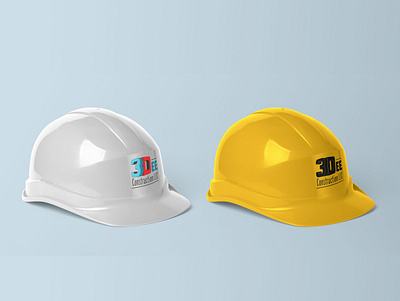 3Dee Hard Hat Mockup branding design icon logo mockup typography vector