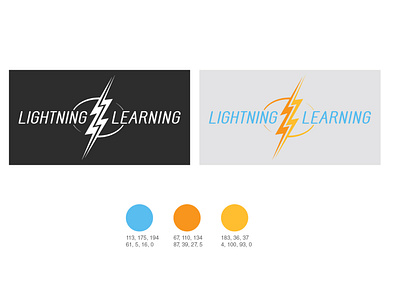 Lightning Learning Logo branding design icon logo typography vector