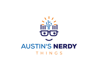 Austin's Nerdy Things l Technology Logo l Logo Design