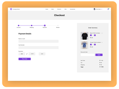 Checkout Page UI Design